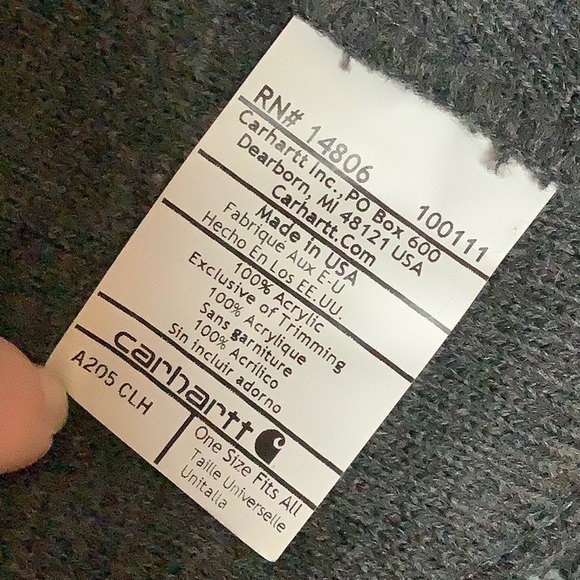 Carhartt dark grey knit beanie hat - Picture 4 of 5